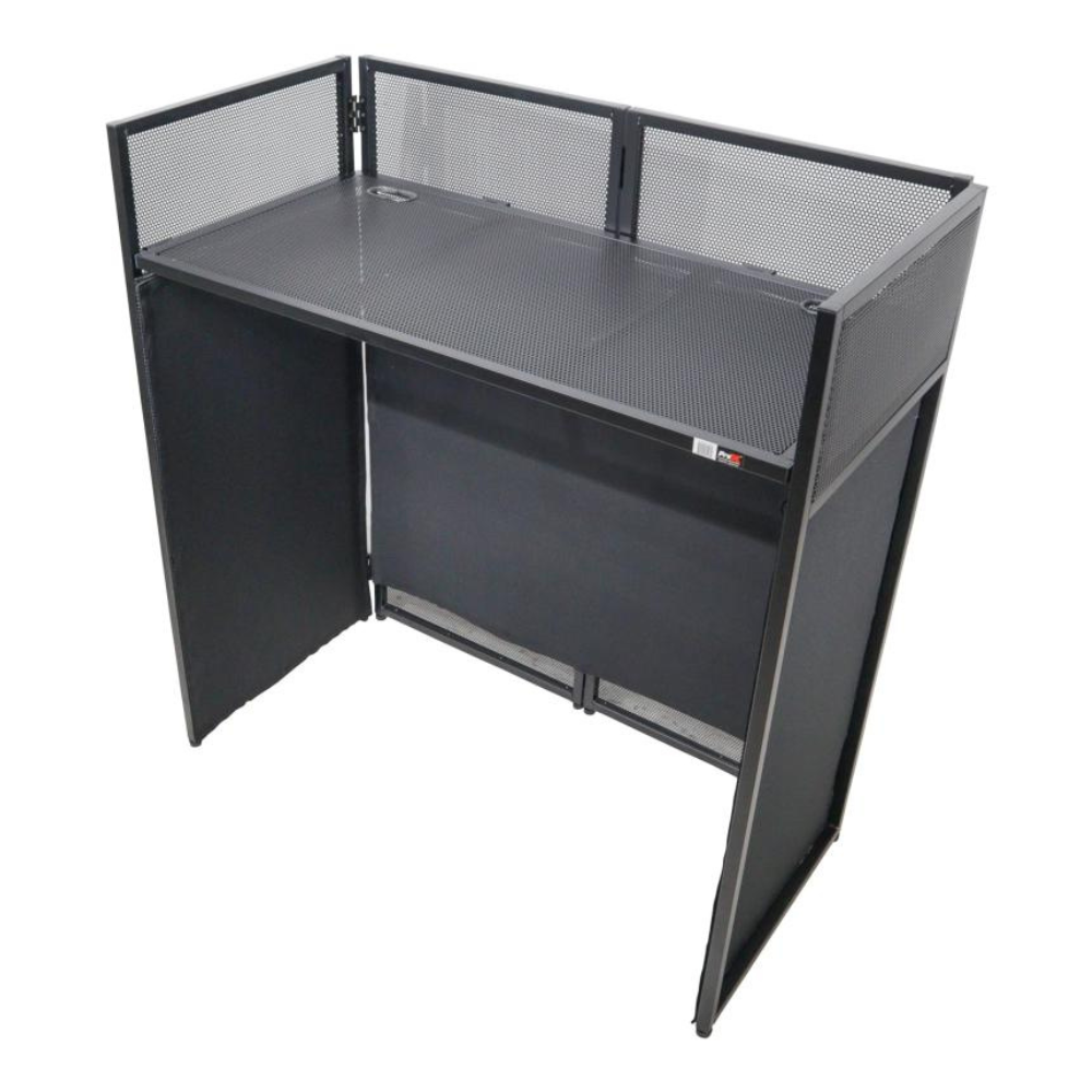 ProX XF-VISTA BL VISTA Black DJ Booth Facade Table Station with