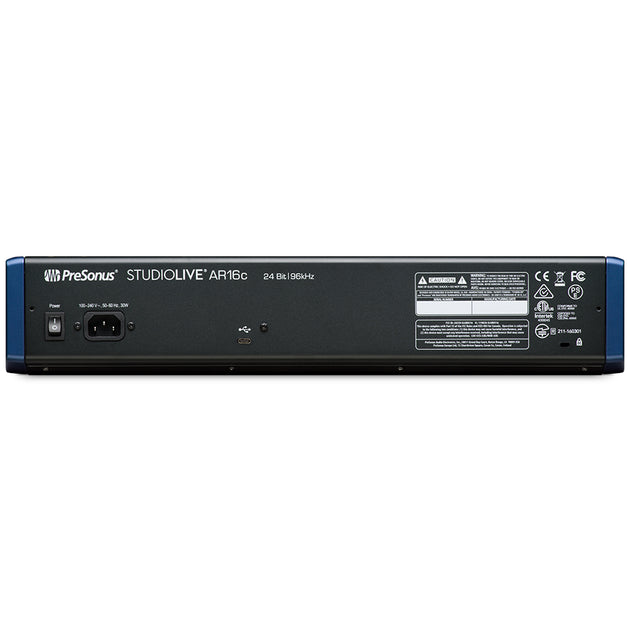 PreSonus StudioLive AR16c USB-C Audio Interface Mixer and Recorder