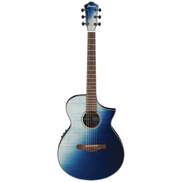 Ibanez AEWC32FM Thinline Acoustic-Electric Guitar Indigo Sunset Fade