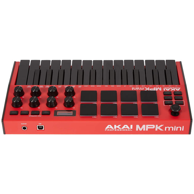 Akai MPK Mini Mk3 Portable USB MIDI Keyboard Controller - Red