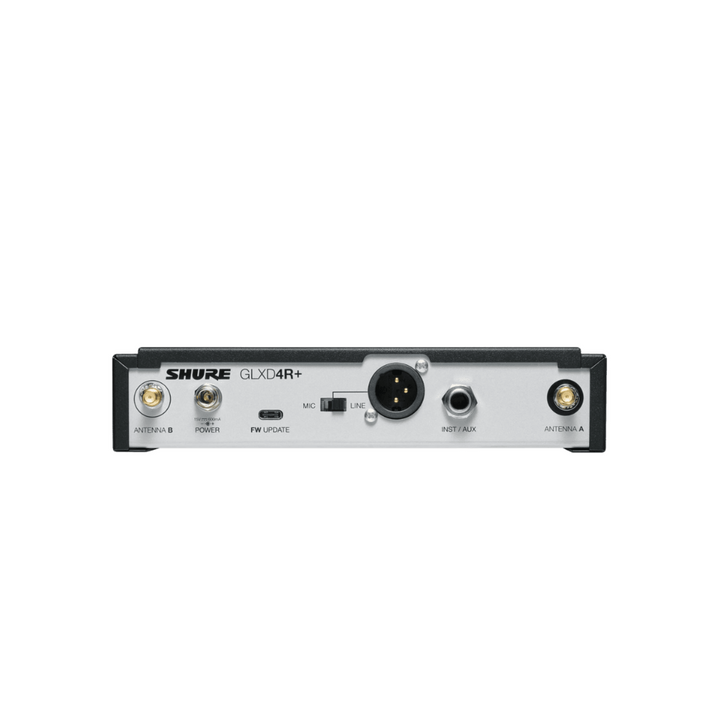 Shure GLXD24R+ Dual Band Wireless System with GLXD4R+ Half-rack Receiver and Beta®58A Handheld Transmitter