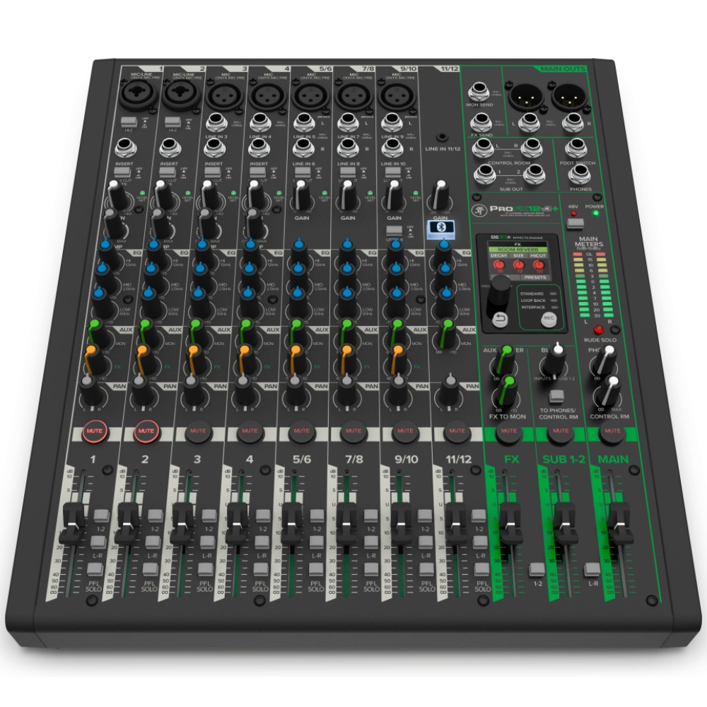 Mackie ProFX12v3+ 12 Channel Professional Effects Mixer w/ USB Mackie ProFX12v3+ 12 Channel Professional Effects Mixer w/ USB