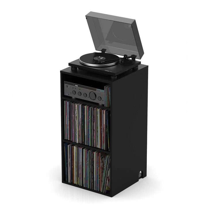 Glorious Modular Mix Rack HiFi Monitoring Station w/ Vinyl Storage - Black