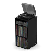Glorious Modular Mix Rack HiFi Monitoring Station w/ Vinyl Storage - Black