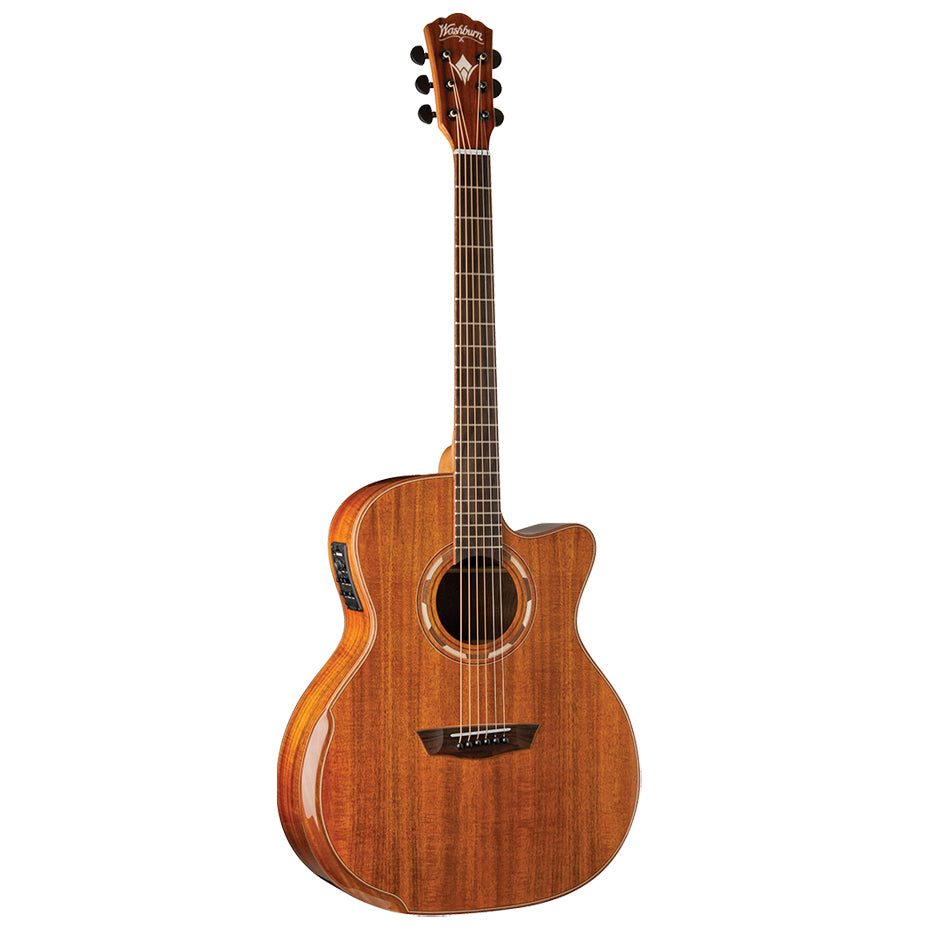 Washburn WCG55CE-O Comfort Grand Auditorium w/Cutaway/Pickup,Koa Top, Koa Back & Sides