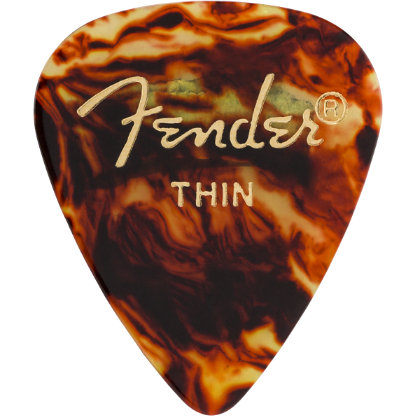 Fender Guitar Pick 351 Shape Classic Celluloid 1 Gross - Tortoise Shell - Heavy, 144-Count