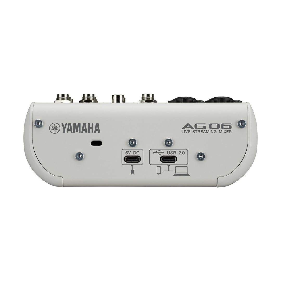 Yamaha AG06MK2 W 6-Channel Mixer USB Interface - White