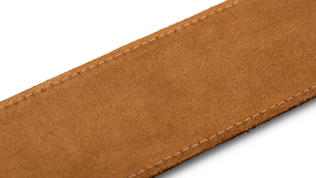 Taylor Strap,Embroidered Suede,Choc,2.5"