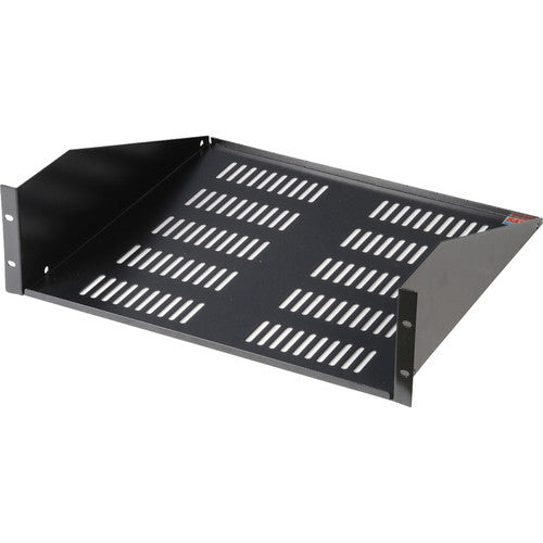 Gator GRW-SHELFVNT3 3U utility shelf w/ elongated vent holes, 17'' deep