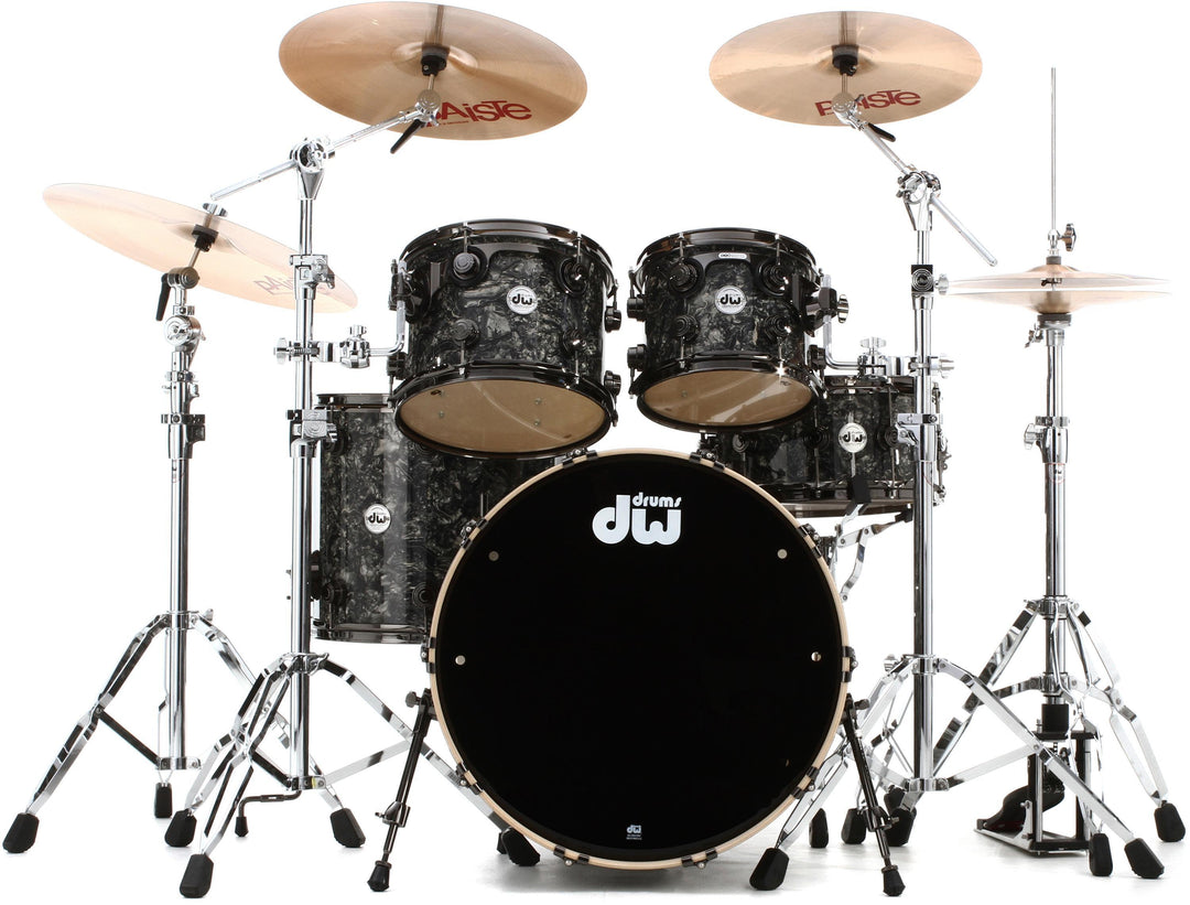 Dw10810ttnsn084 Dw Collectors 8 X 10 Tom Tom Silver Abalone Withblack Nickel