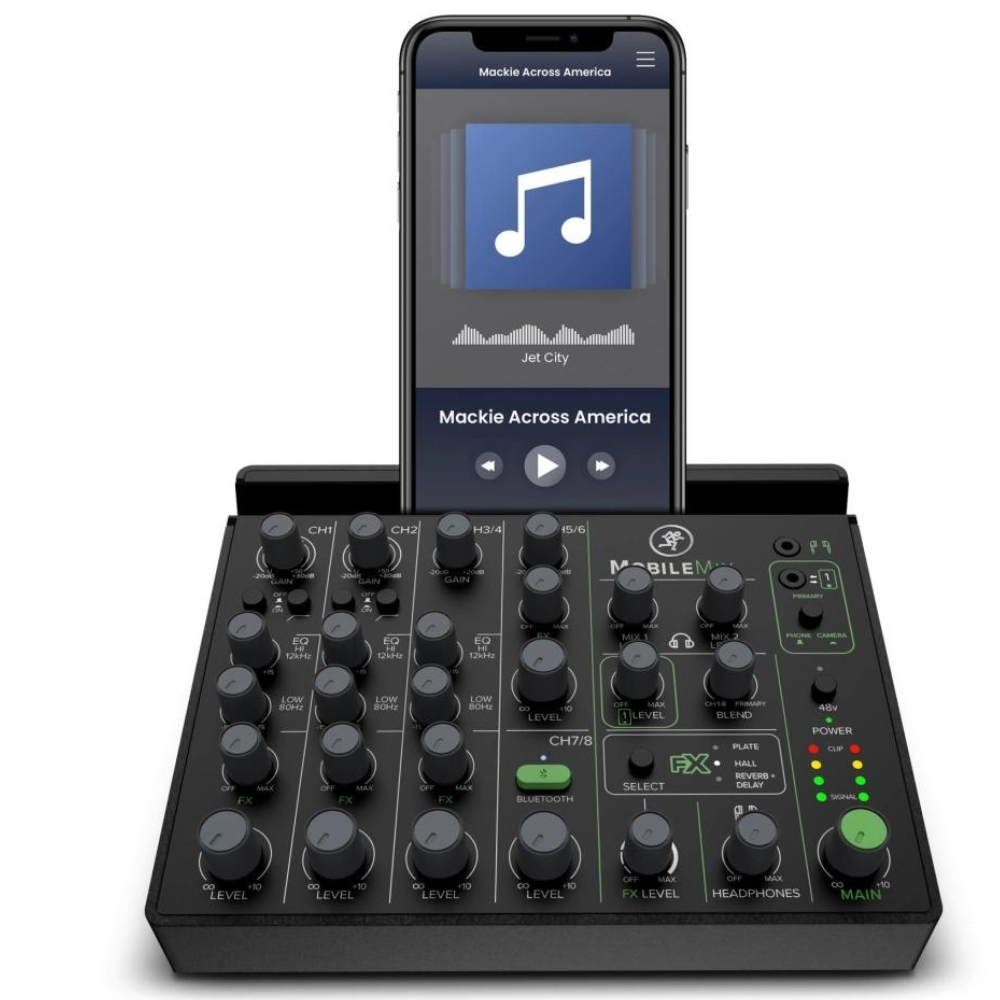 Mackie MobileMix 8-Channel USB-Powerable Mixer for A/V Production, Live Sound & Streaming