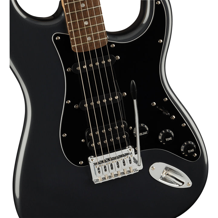 Squier Affinity Series Stratocaster HSS Guitar Player Pack (Charcoal Frost Metallic) 0372821069