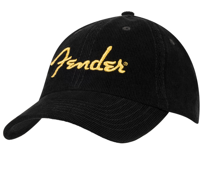 Fender Gold Spaghetti Logo  Corduroy Baseball Hat