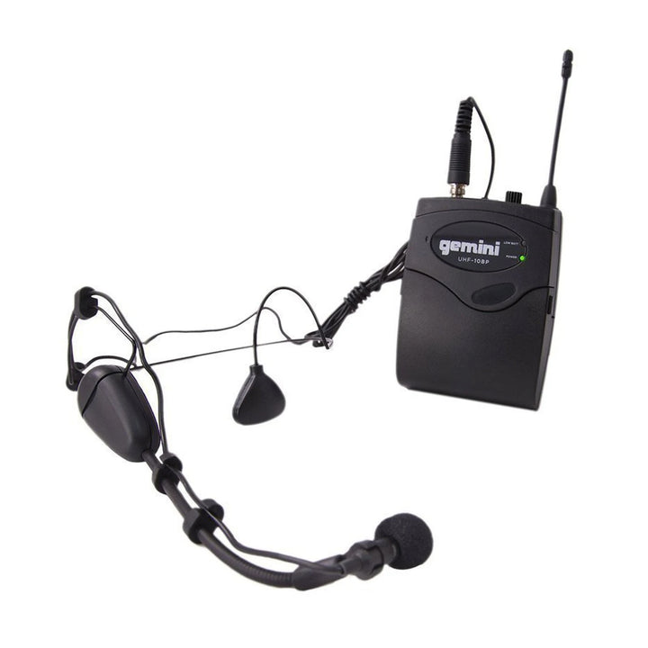 Gemini UHF-01HL Single-Channel UHF Wireless Microphone System - Lavalier / Headset (F1 517.6)