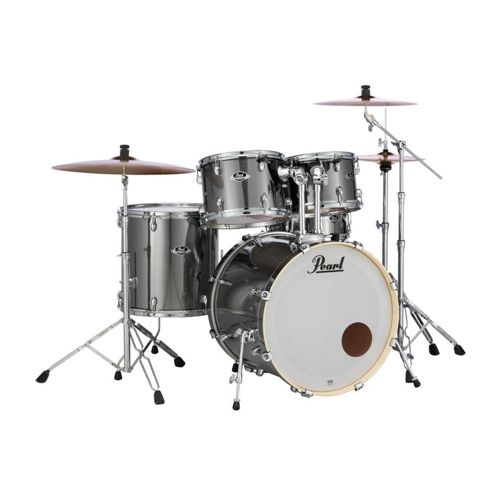 Pearl Export Exx 5-piece Drumkit & Hardware in Smokey Chrome W/ Zildjian Cymbal Pack & Throne - Exx725fzpc21â€t1