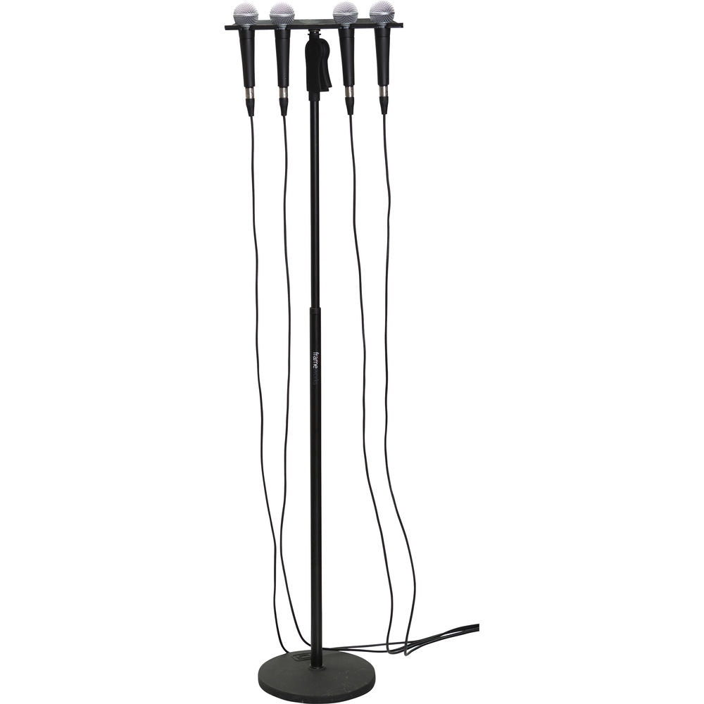 Gator Frameworks Multi Holder Stand-Mount Tray for 4 Handheld Microphones