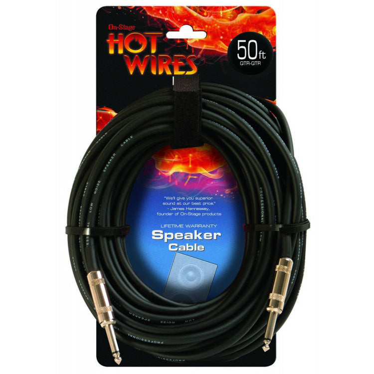 On-Stage SP14-50 Speaker Cable QTR-QTR - 50‚Äô