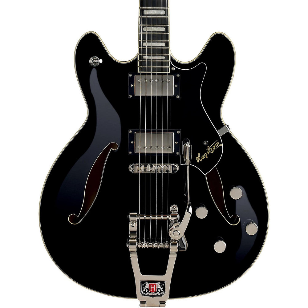 Hagstrom Trvikbadx-blk Viking Dlx Electric Guitar - Black Gloss
