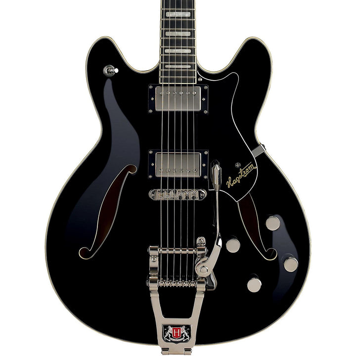 Hagstrom Trvikbadx-blk Viking Dlx Electric Guitar - Black Gloss