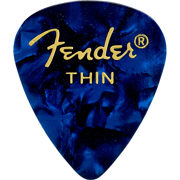 Fender 351 Shape Premium Picks -12 Count Pack - Blue Moto