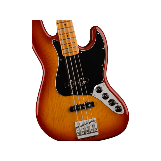 Fender Player Plus Jazz 4-String Electric Bass, Maple Fingerboard (Sienna Sunburst)