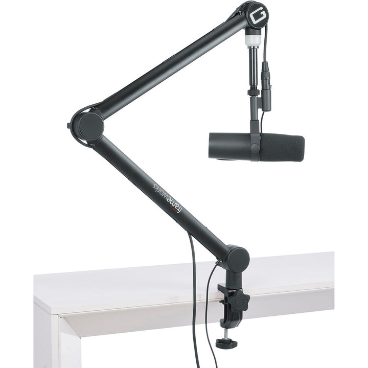 Gator Professional Broadcast Boom Mic Stand with LED Light