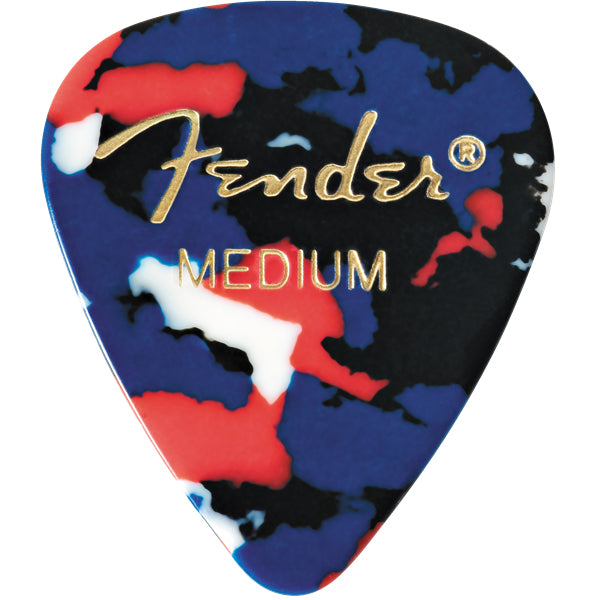 Fender Guitar Pick 351 Shape Classic Celluloid 1 Gross - Confetti - Medium, 144-Count