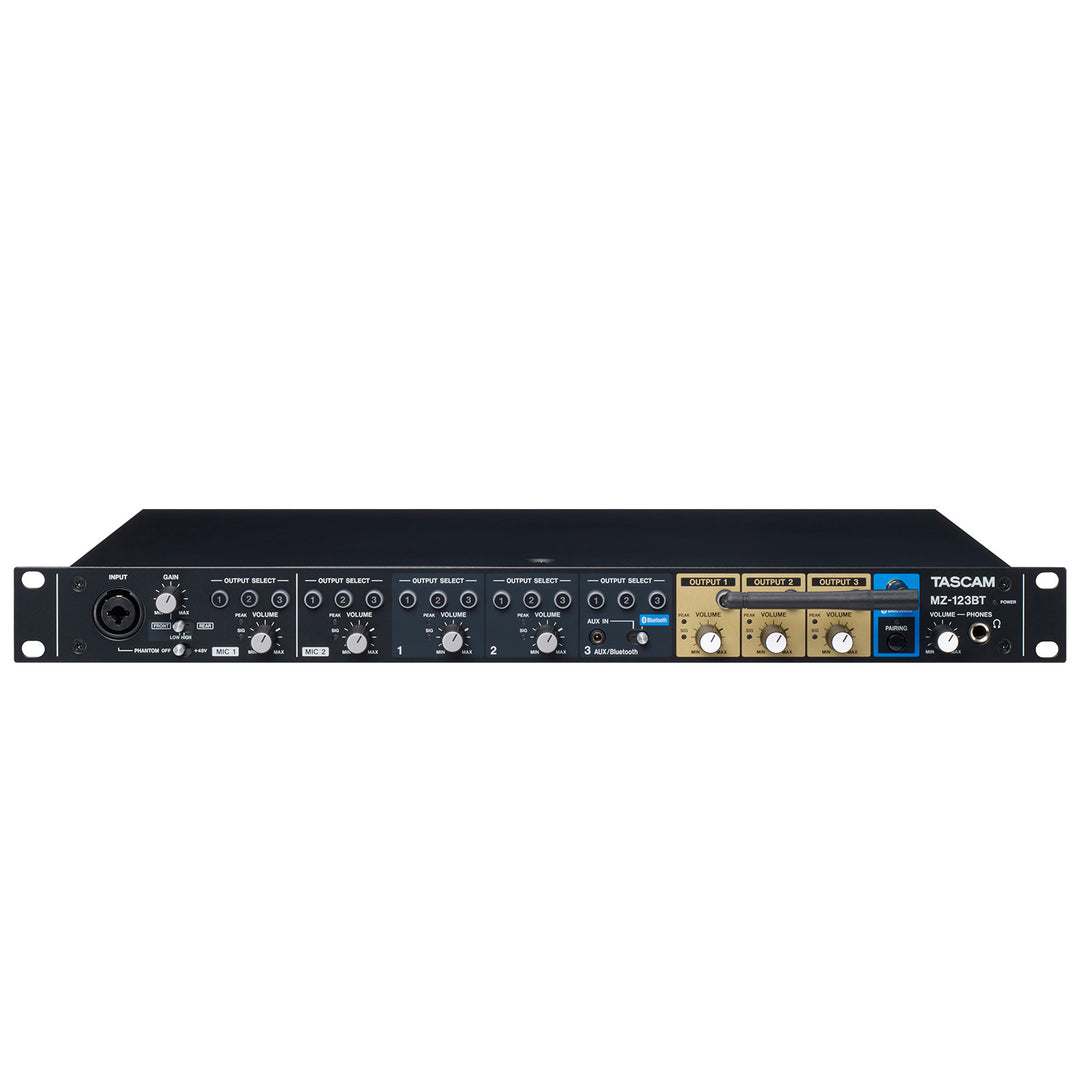 Tascam MZ-123BT Commercial-Grade Multi-Zone Audio Mixer