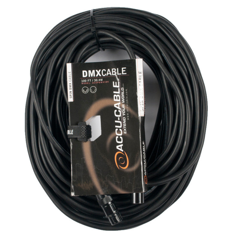 Accu-Cable Standard 5-Pin DMX Cable 100 Feet