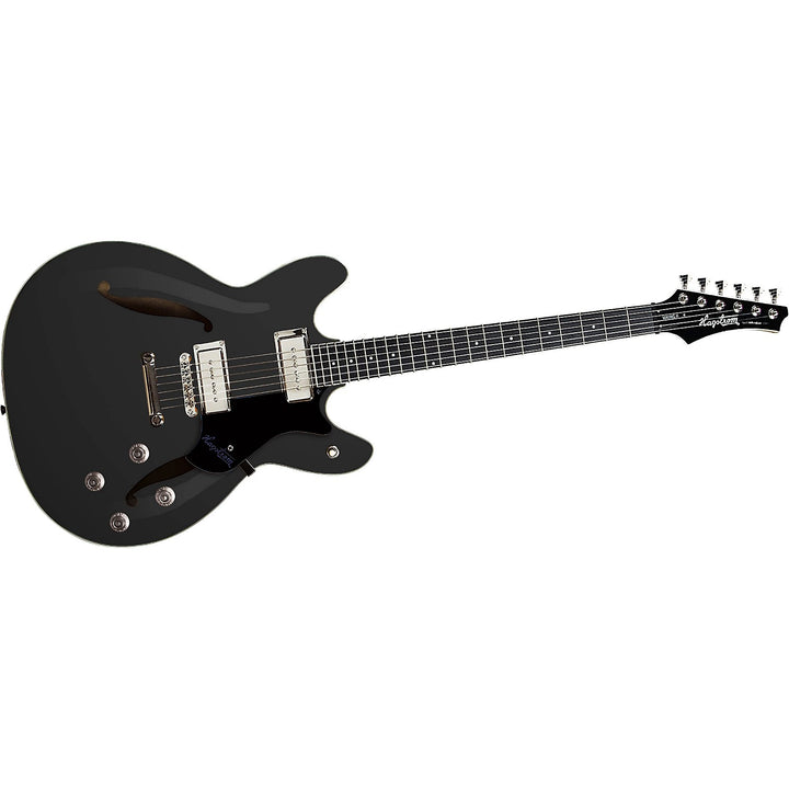 Hagstrom Vikdlbari-l-blk Viking Dlx Electric Guitar - Black Gloss - Lh