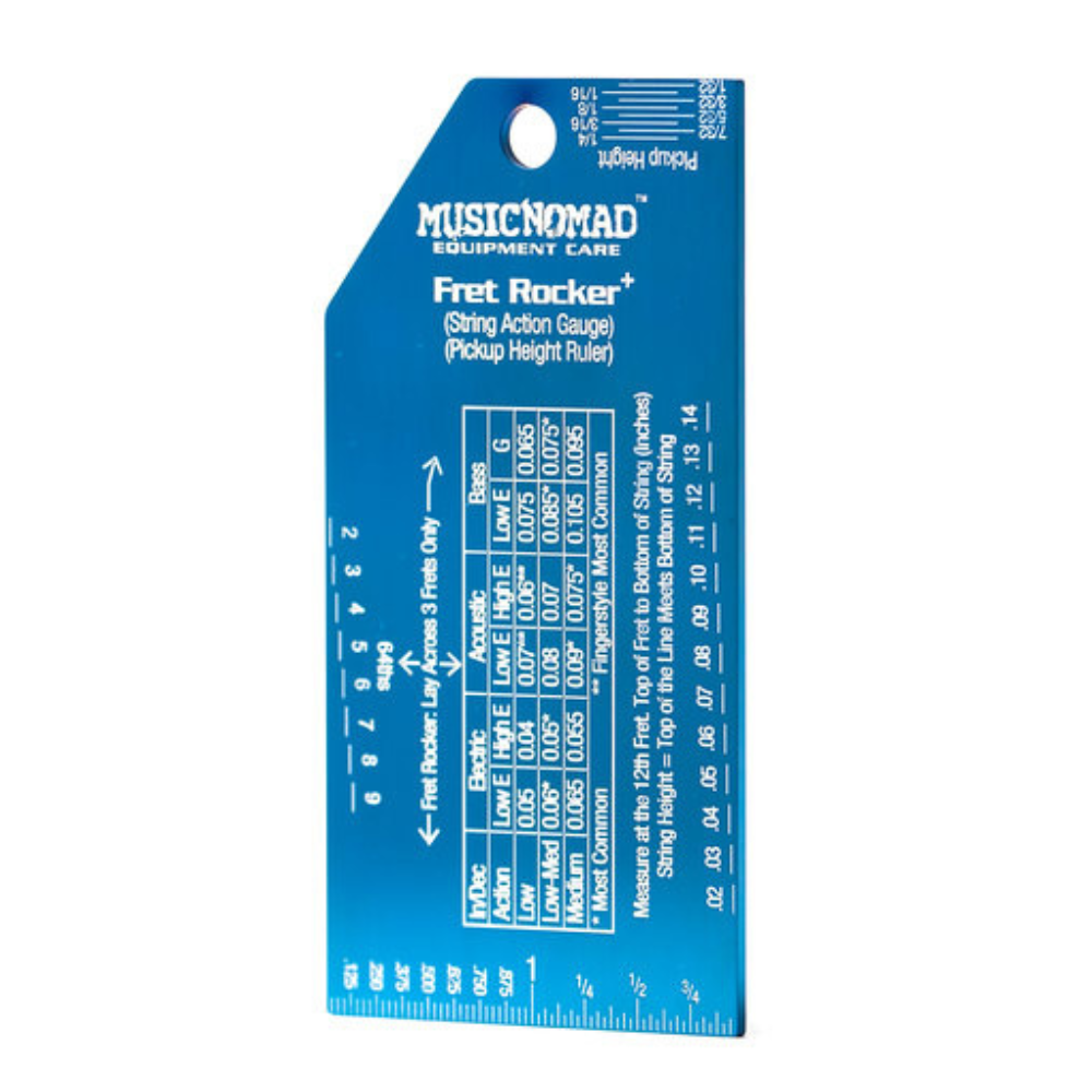 MusicNomad FRET-ROCKER+ String Action Gauge & Pickup Height Ruler