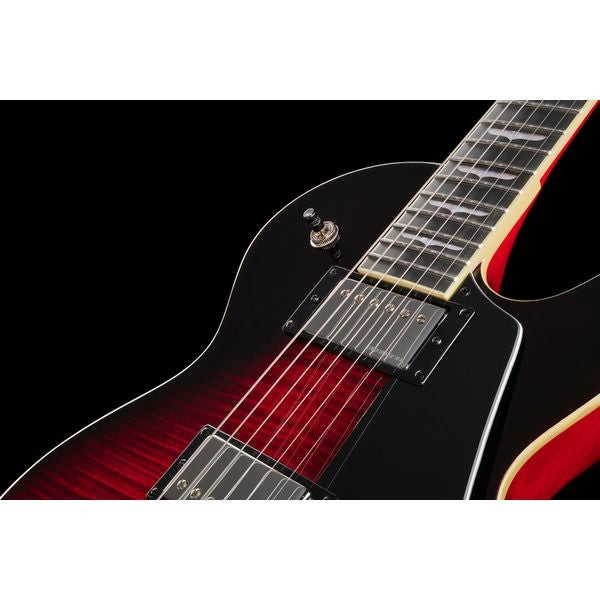 Hagstrom Suswemk3-l-cfl Super Swede Mk-iii Electric Guitar - Crimson Flame - Lh