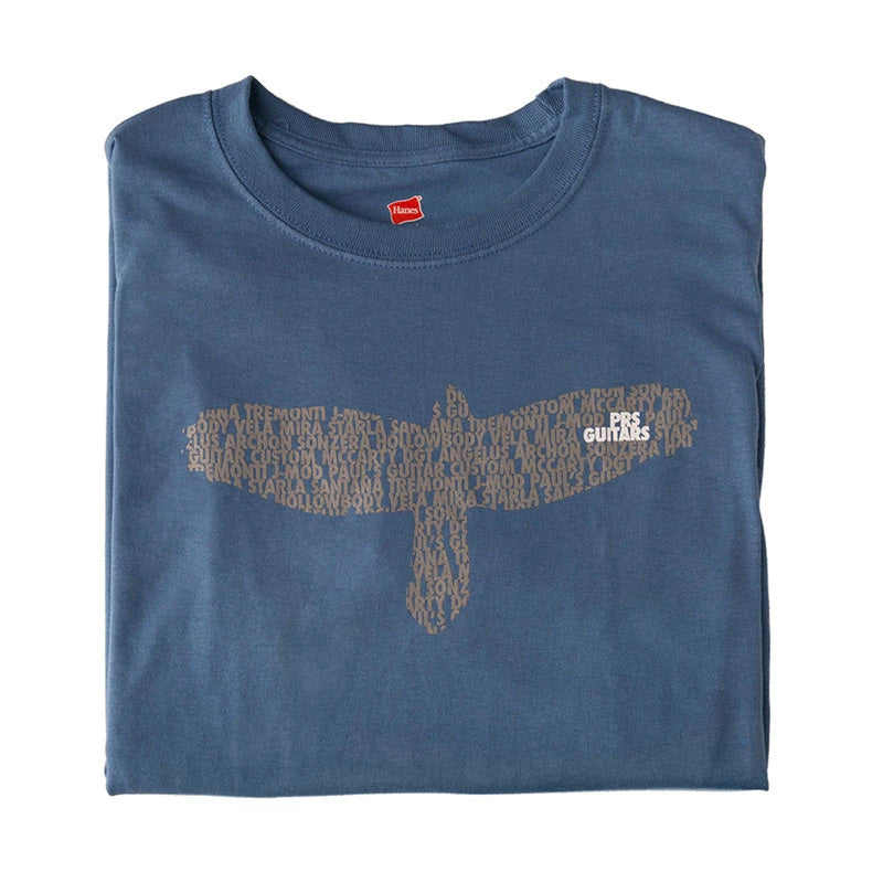 PRS Shirt “Bird As A Word” Short Sleeve Tee (Slate Blue)