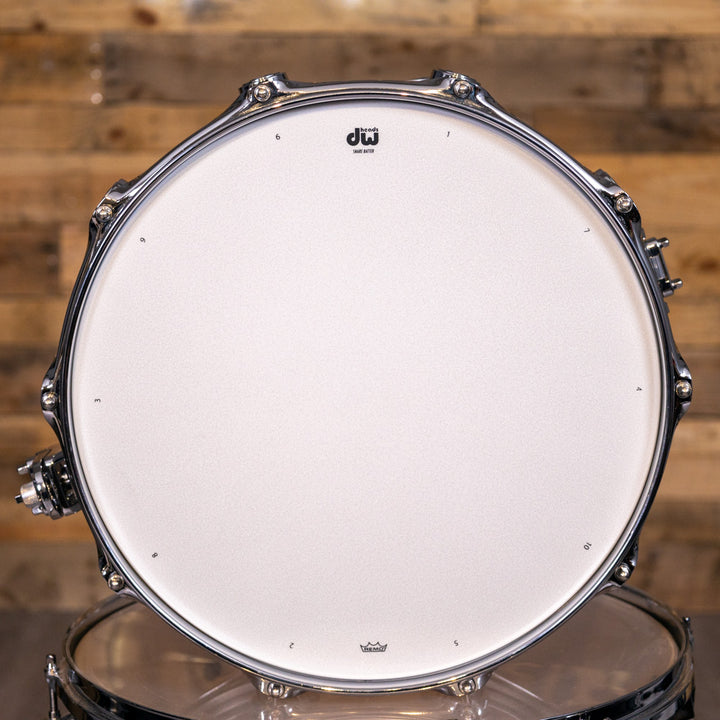 DW Collector's Series Metal Snare Drum Thin 1mm Thin Aluminum Smooth Finish - 6.5x14