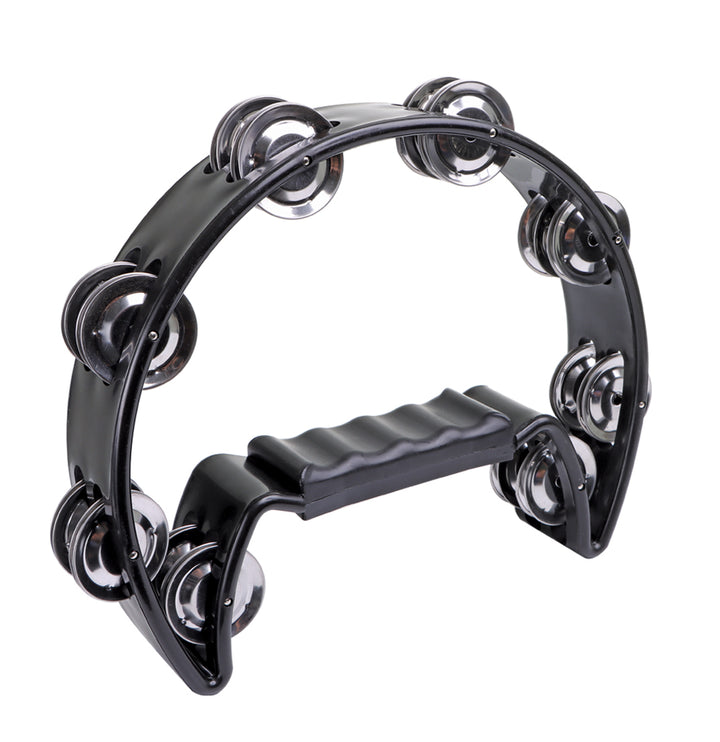 Granite Percussion Half-moon Plastic Tambourine - Black