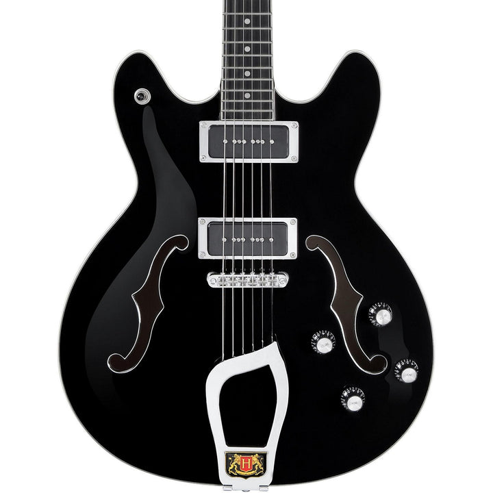 Hagstrom Vik-l-blk Viking Electric Guitar - Black Gloss Lh