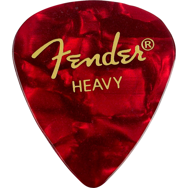Fender 351 Shape Premium Picks -12 Count Pack - Red Moto