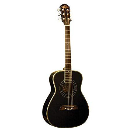 Oscar Schmidt OGHSB-A Acoustic Guitar 1/2 Size Dreadnought Black