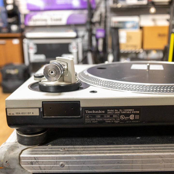 Technics SL-1200 MK5 Turntable Silver SN GE6JE01141 R - Used
