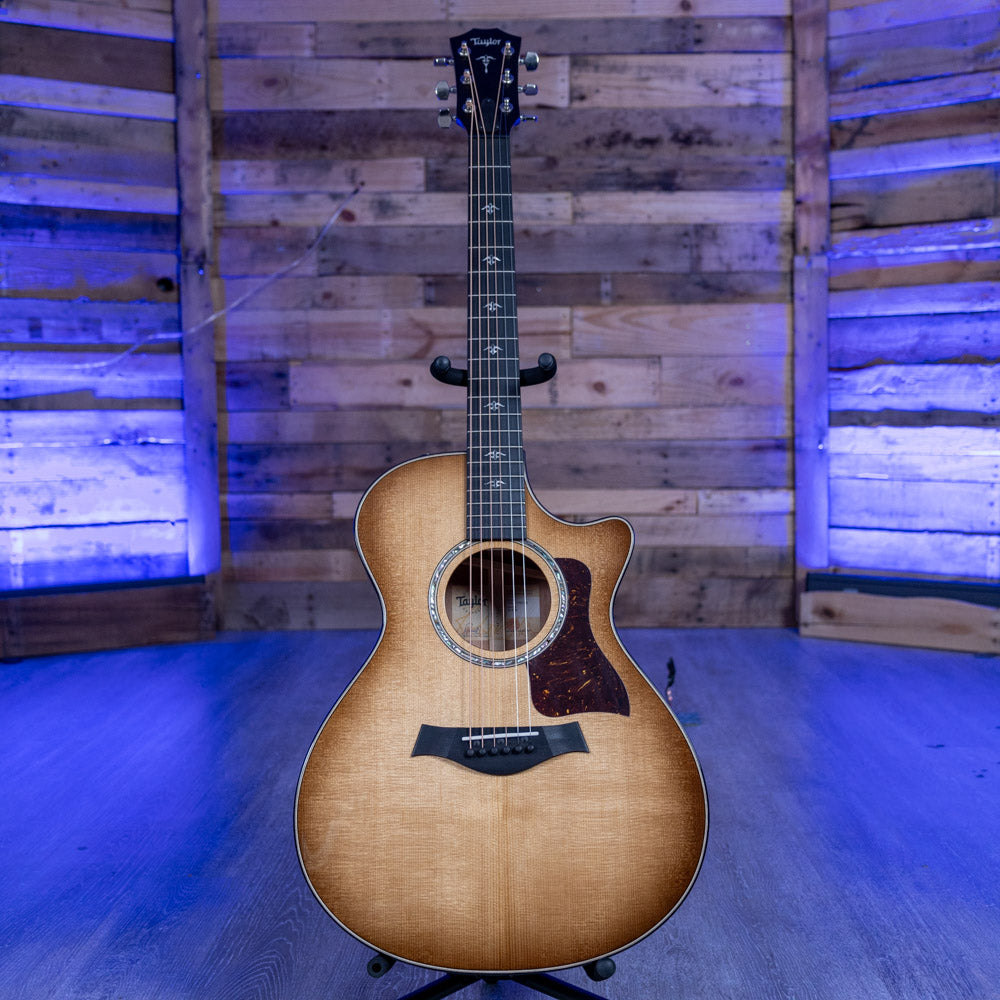 Taylor Guitars 512ce, West African Crelicam Ebony Fretboard, Expression System ® 2 Electronics, Venetian Cutaway with Taylor Deluxe Hardshell Brown Case