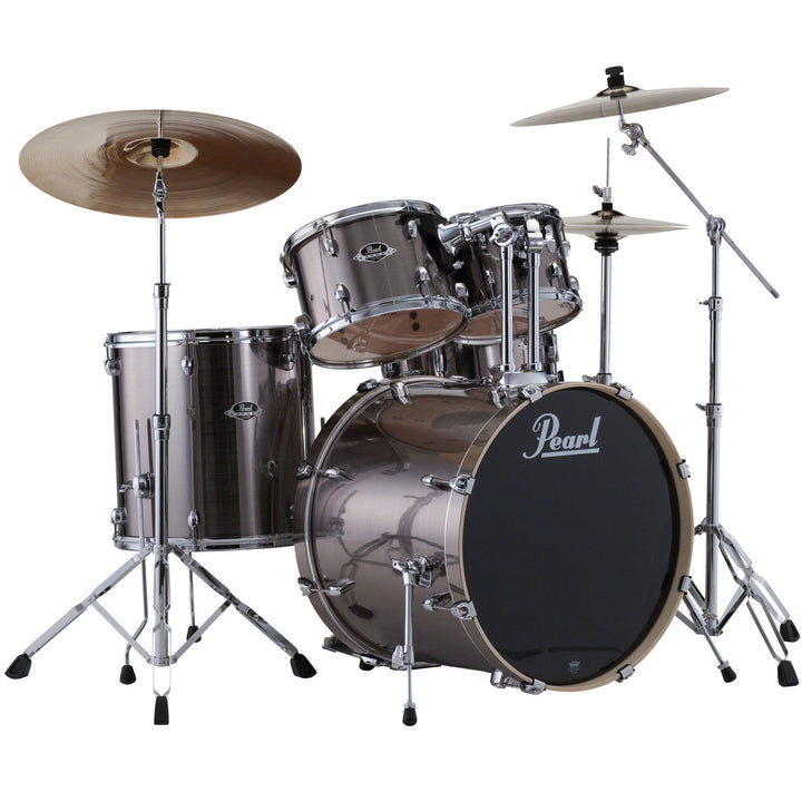 Pearl Export Exx 5-piece Drumkit & Hardware in Satin Shadow Black W/ Zildjian Cymbal Pack No Throne - Exx725fzpc761
