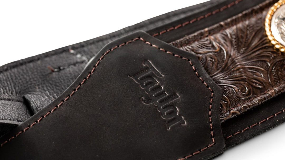Taylor Grand Pacific Strap,Blk Lthr/Ni Concho,3"