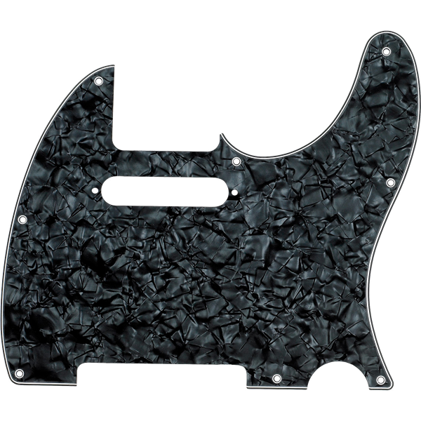 Fender 8-Hole Mount Multi-Ply Telecaster Pickguards - Black Moto