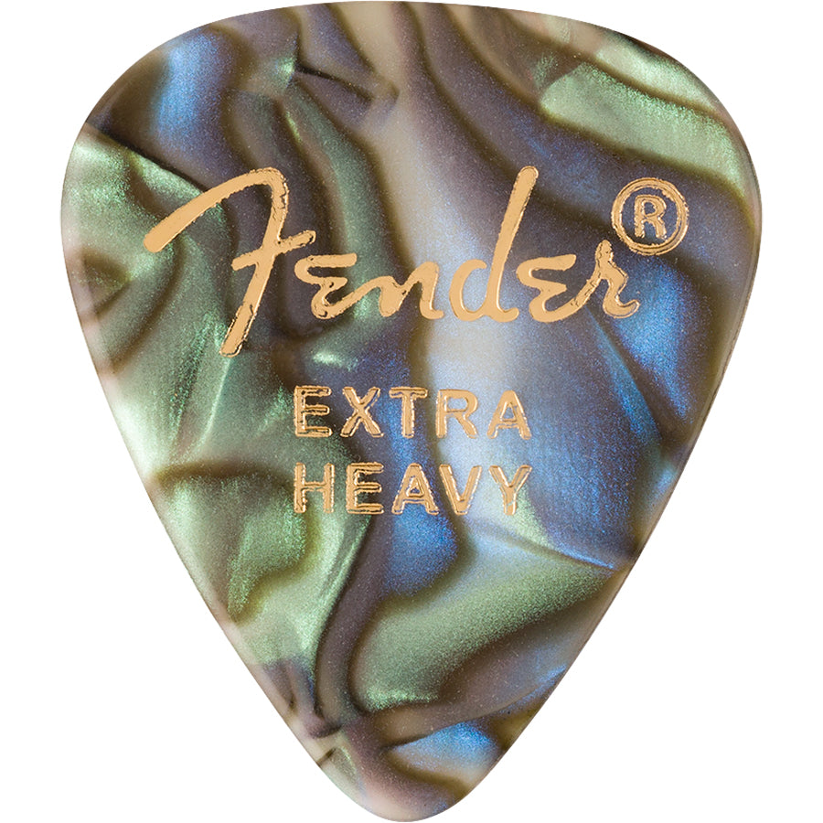Fender Guitar Picks 351 Shape Premium Picks (12-Pack) Extra Heavy - Abalone