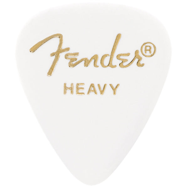 Fender Guitar Pick 351 Shape Classic Celluloid 1 Gross - White - Heavy, 144-Count