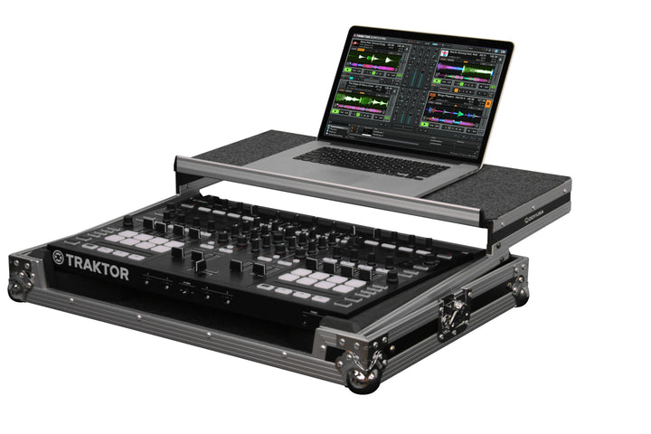 Odyssey Fzgstks8 Flight Zone Glide Style Case for Traktor Kontrol S8 DJ Controller - Silver and Black