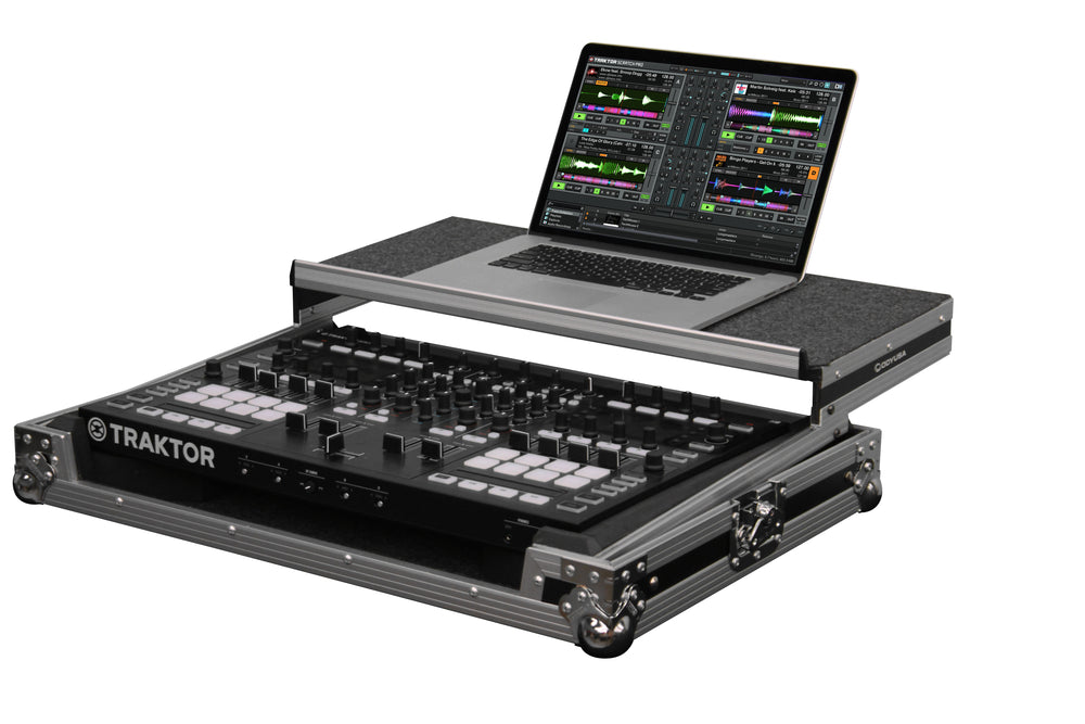 Odyssey Fzgstks8 Flight Zone Glide Style Case for Traktor Kontrol S8 DJ Controller - Silver and Black