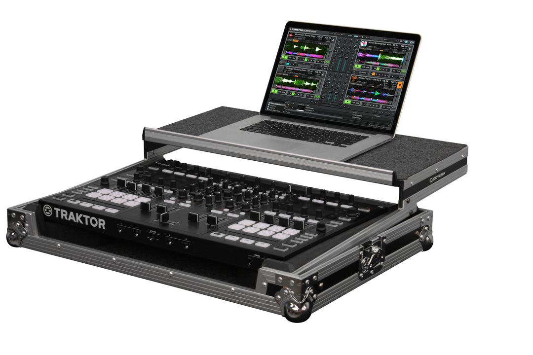 Odyssey Fzgstks8 Flight Zone Glide Style Case for Traktor Kontrol S8 DJ Controller - Silver and Black