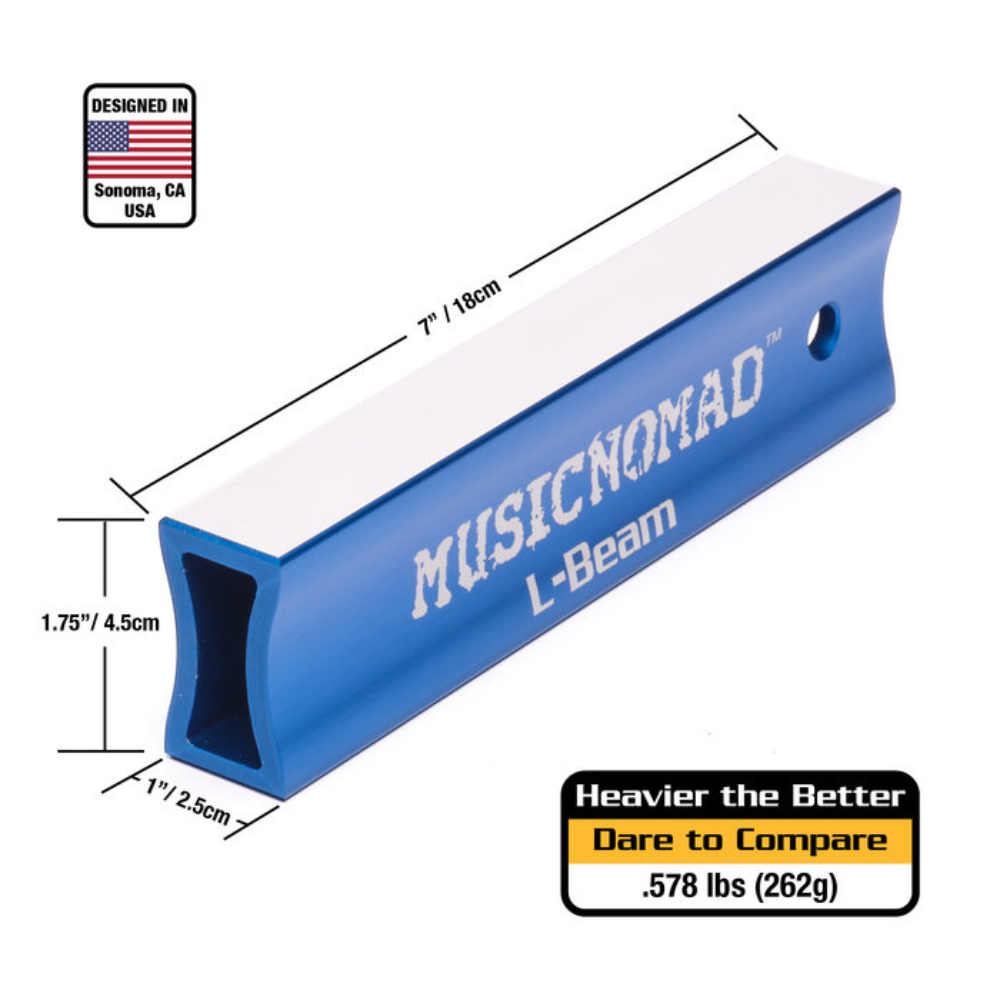 MusicNomad FRET-LEVELER-L-BEAM-7 Fret Leveling Beam (7in) for Guitars/Ukuleles/Mandolins