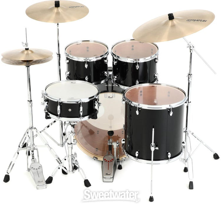 Pearl Export Exx 5-piece Drumkit & Hardware in Satin Shadow Black W/ Zildjian Cymbal Pack No Throne - Exx725zpc761